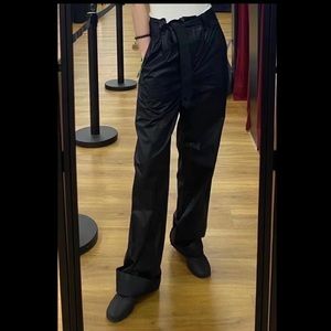 Lemaire black cotton pants with coated effect